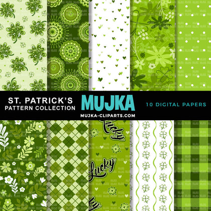 St Patricks Day digital papers, st patricks patterns, png seamless pattern, St Patricks day digital download, lucky digital png, sublimation