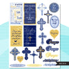 Religious stickers, religious digital paper, religious bundle, Easter printable, prayer clipart, Christian clipart, cross png, religious png