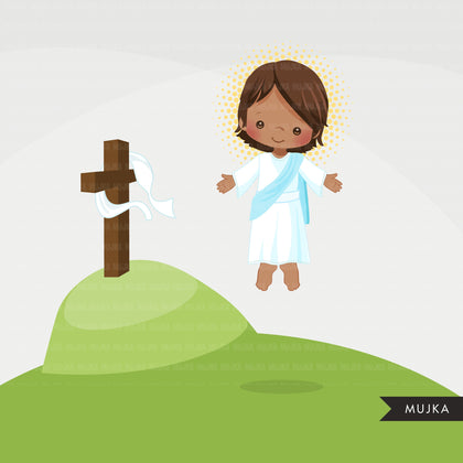 He is risen png, Black Jesus Clipart, Brown Jesus Clipart, Religious clipart, jesus png, Easter png, apostles png, holy png, christian png