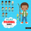 Fishing png, fishing clipart, fishing boy png, fishing girl png, vacation png, fisherman png, summer spring