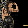 She is Strong png, fashion woman clipart, mothers day png, athletic woman png, black woman png, personal trainer png, work out png, fist png