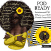 Black woman png, sunflower queen png, fashion clipart, Sunshine background, planner doll, afro girl, empowerment quotes, sublimation designs