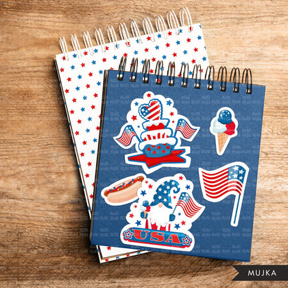 4th of July stickers, printable stickers, independence day png, usa digital papers, America patterns, Freedom for all png, blue red white