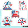 4th of July stickers, printable stickers, independence day png, usa digital papers, America patterns, Freedom for all png, blue red white