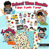 School Bundle, back to school stickers, planner stickers bundle, school digital papers, pre-cropped stickers, digital patterns, school png