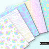 Baby Animal print Digital papers, seamless pastel pattern, zebra print, cheetah print printable pattern, digital background, animal skin png