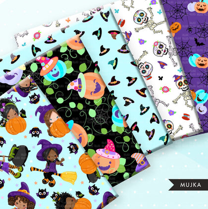 Halloween Digital Paper, Halloween digital download, Halloween sublimation designs, Halloween scrapbook papers, Halloween digital backdrop