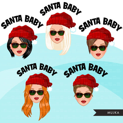 Santa Baby PNG, Santa Bundle, Santa ladies Bundle, Christmas clipart, Christmas Bundle, Woman png, Noel graphics, sublimation designs