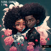 Black couple art, Cute valentine sublimation designs, black couple PNG, bride and groom, Valentines day couple designs, commercial use PNG, pod ready