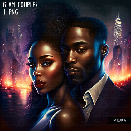 Black couple art, valentine sublimation designs, Black man & woman PNG, Anniversary Gifts, Valentines day couple designs, commercial use PNG