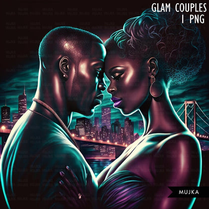 Black couple art, valentine sublimation designs, Black man & woman PNG, Anniversary Gifts, Valentines day couple designs, commercial use PNG