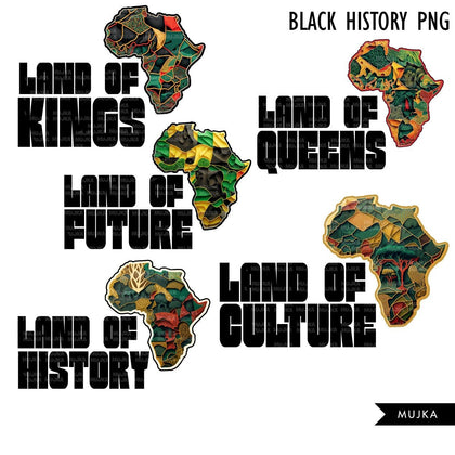 Black History Clipart, Black History Month PNG, Africa art map, sublimation designs, Africa png, Africa map designs, african wall art