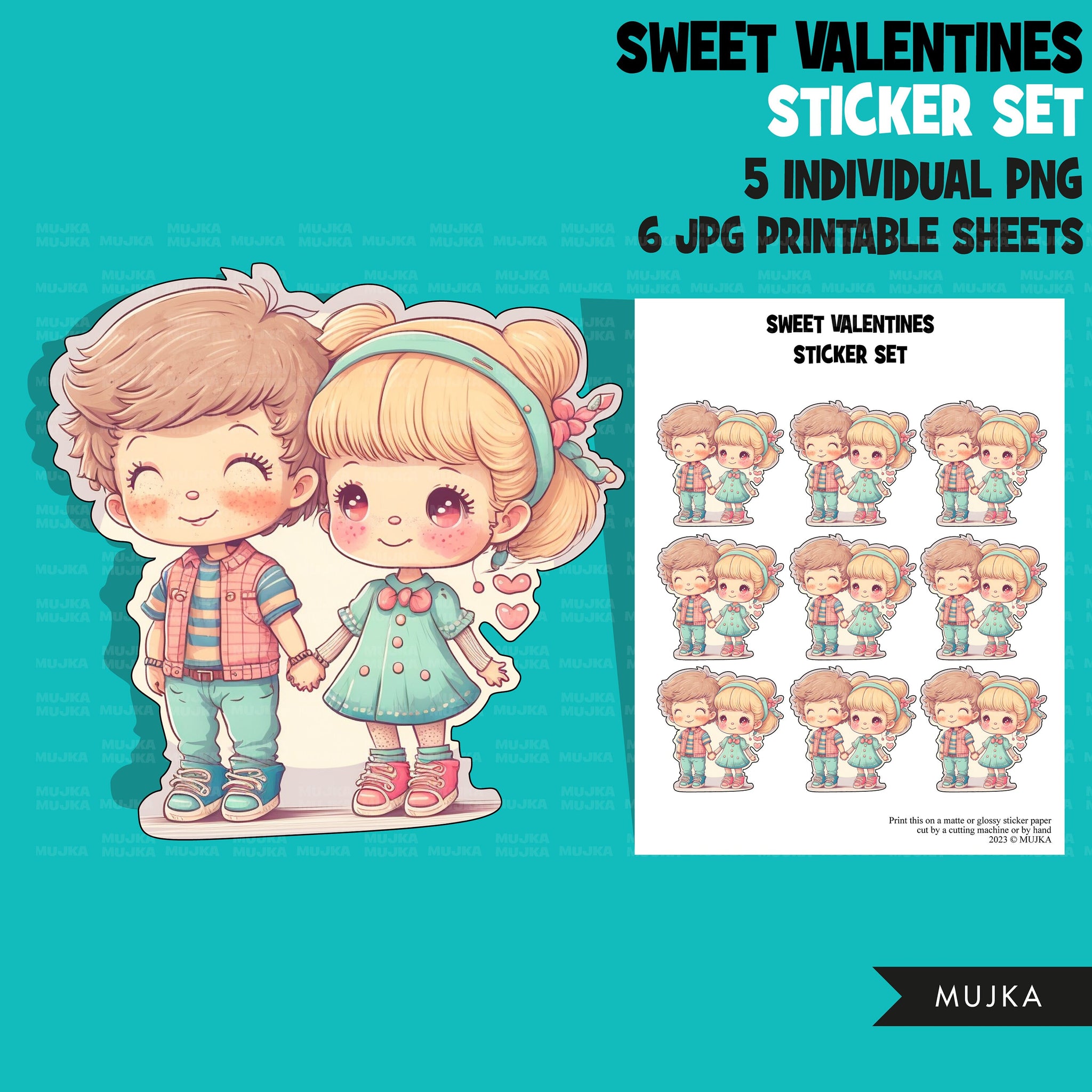 Valentine's Day stickers, Cute kids stickers, couples png, valentine clipart, valentine, printable stickers, valentines day cute gifts
