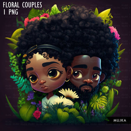 Black couple art, Cute valentine sublimation designs, black couple PNG, bride and groom, Valentines day couple designs, commercial use PNG