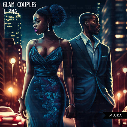 Black couple art, valentine sublimation designs, Black man & woman PNG, Anniversary Gifts, Valentines day couple designs, commercial use PNG