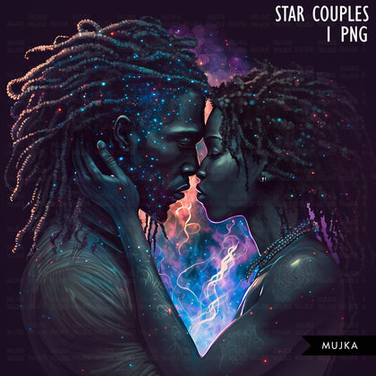 Black couple art, valentine sublimation designs, Black man & woman PNG, Anniversary Gifts, Valentines day couple designs, commercial use PNG