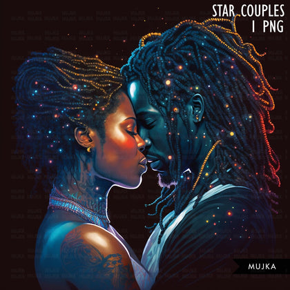 Black couple art, valentine sublimation designs, Black man & woman PNG, Anniversary Gifts, Valentines day couple designs, commercial use PNG