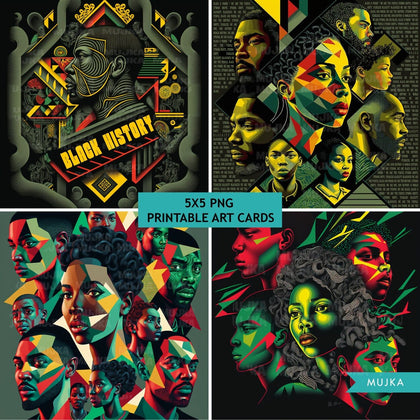 Black History PNG, Black History month Posters, Black History Cards, printable Black History Art, Black History wall art, sublimation design