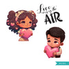 Love is in the air, Valentine clipart, Latina girl valentine, Latino boy valentine, Valentine couple PNG, Cute Latino kids sublimation