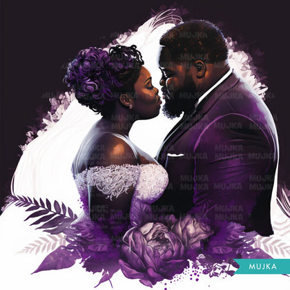 Black couple art, valentine sublimation designs, Black man & woman PNG, Bride and groom gifts, wedding invitation png, commercial use PNG