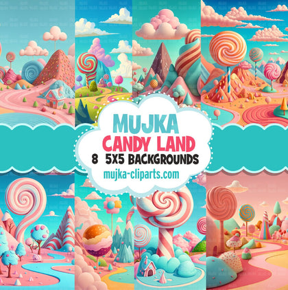 Candy land backgrounds, candy land birthday backdrops, decorations, candy land birthday, candy background, candy land theme, template, png