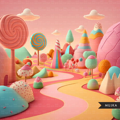 Candy land backgrounds, candy land birthday backdrops, decorations, candy land birthday, candy background, candy land theme, template, png