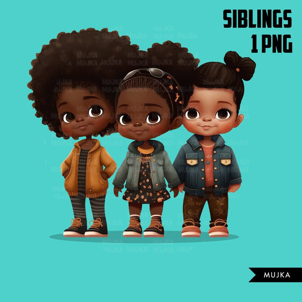 Black girls art, sisters png, friends png, family png, black girls cli ...