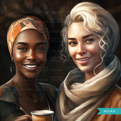 Carteles del Mes de la Historia de la Mujer, Historia diversa de la mujer Png, Mujer Negra, Mujer Latina, Pañuelo en la cabeza, Envoltura para la cabeza, Portada de diario PNG, Carteles de mujeres