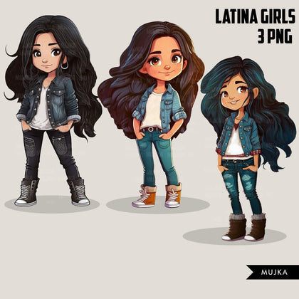 Latina art, Latina png, latina stickers, latina clipart, Hispanic girl png, hispanic art, hispanic girl clipart, cute girl clipart, Mexican