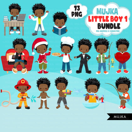 Paquete png de niño negro, magia de niño negro, arte de niño negro, pegatinas digitales de niño pequeño, lindo paquete de niño negro, pegatinas de planificador, cumpleañero