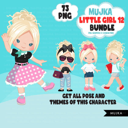 Ladybug Clipart, little girl spring – MUJKA CLIPARTS