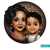 Mothers Day Png, Mother's Day art, Latina Mother and son clipart, family png, mom sublimation designs, mom stickers, Latin American