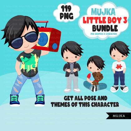 Cute boy png Bundle, Brunette boy magic, Cute boy art, little boy digital stickers, cute boy bundle, planner stickers, birthday boy