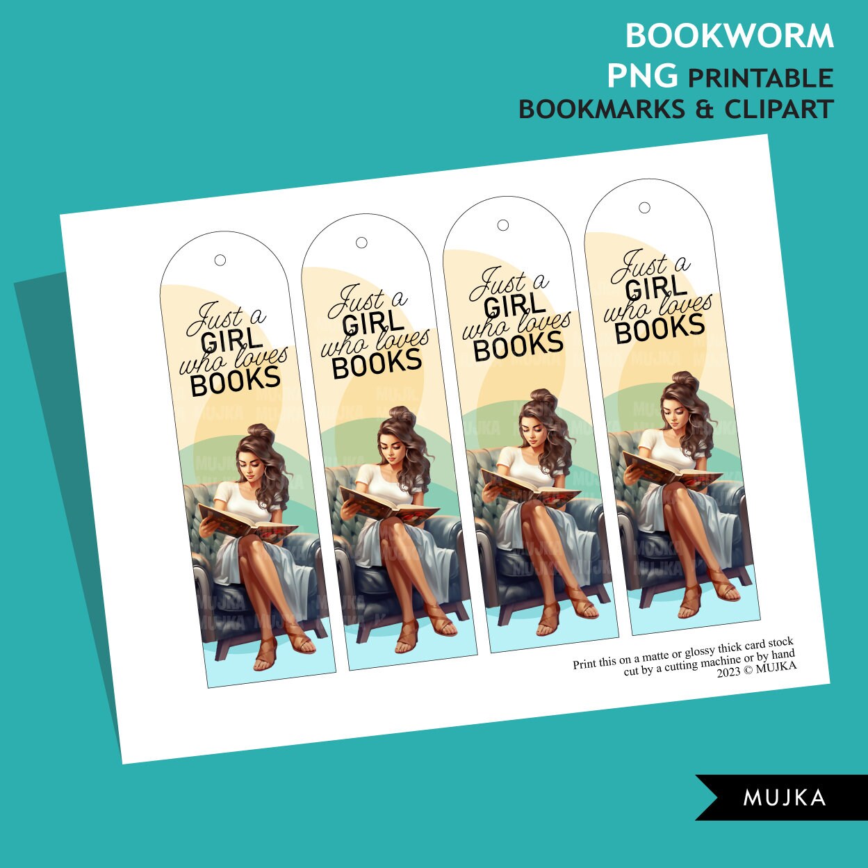 Bookworm png, Printable Bookmarks, Brunette woman reading png, Bookworm clipart, reading clipart, self care woman png, reading girl stickers