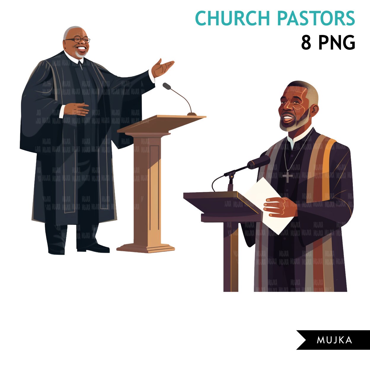 Pastor PNG, Preacher Clipart, Bible reading, Senior Religious Black ma ...