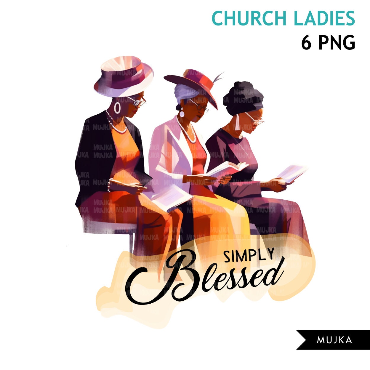 African American Church Women Clipart