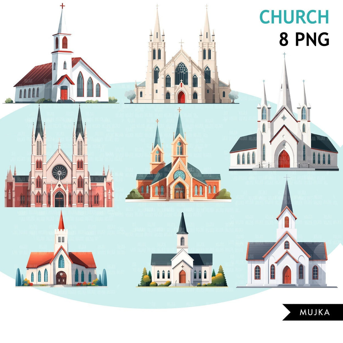 Church PNG Clipart, Christian churches, wedding clipart, Church Bundle ...