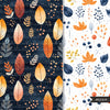 Hojas de otoño Papeles digitales, Patrones sin costuras de otoño, patrón imprimible de hojas, fondo digital, hojas de otoño png, fondo de otoño