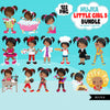 Black girl png Bundle, Latina girl png, Mexican girl art, digital stickers, cute black girl bundle, brown girl clipart, East Indian girl png