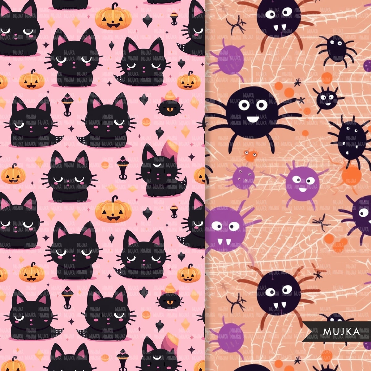 Cute Halloween Digital Papers Cute Seamless Patterns Halloween Print cute-halloween-digital-papers-cute-seamless-patterns-halloween-print