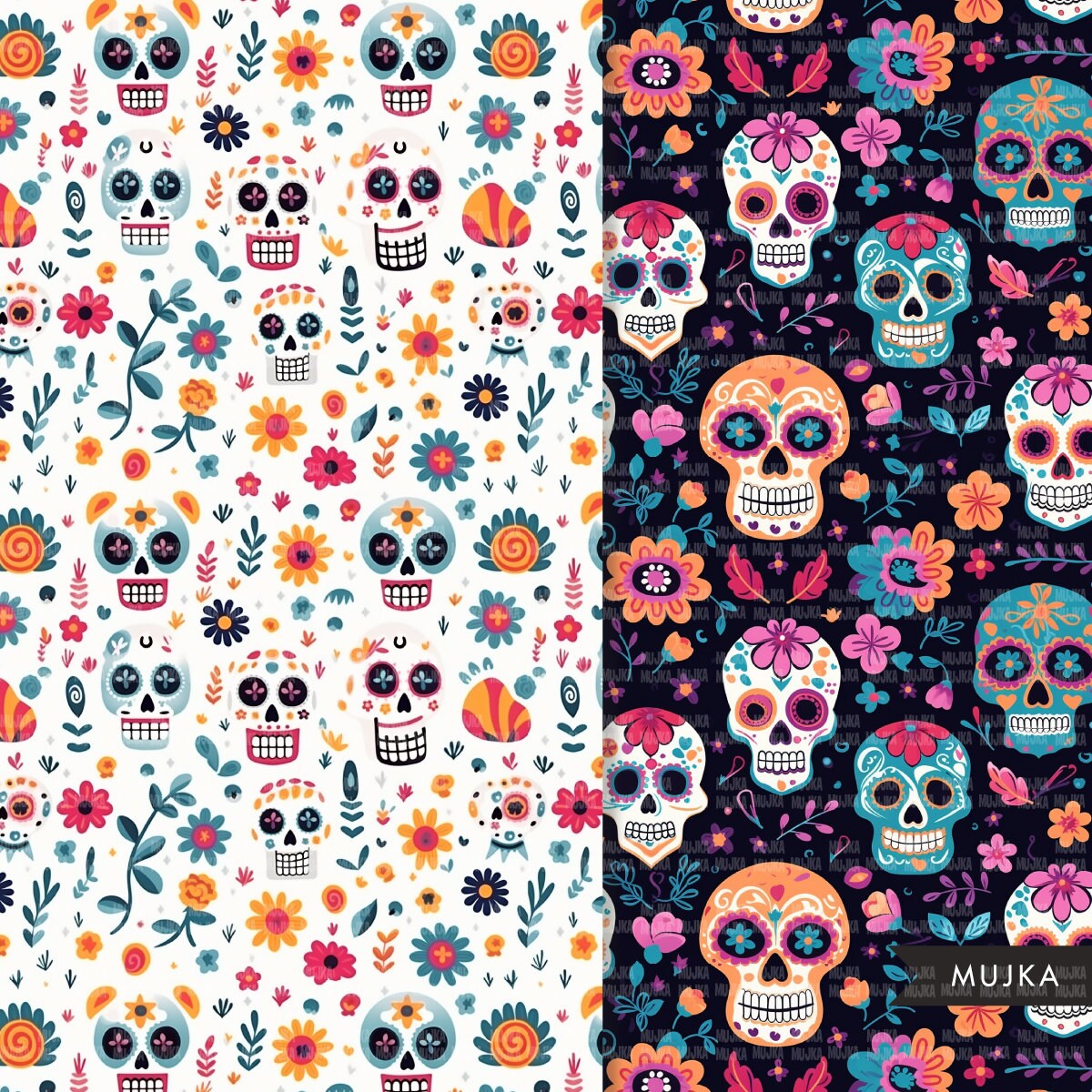 Sugar Skull Printable Pattern