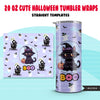 Halloween tumbler wrap, 20 oz tumbler designs png, sublimation tumbler templates, Cute Halloween tumblers, straight tumbler design bundle