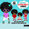 Black girl png Bundle, Black girl magic, afro black girl art, little girl digital stickers, cute black girl bundle, African American clipart