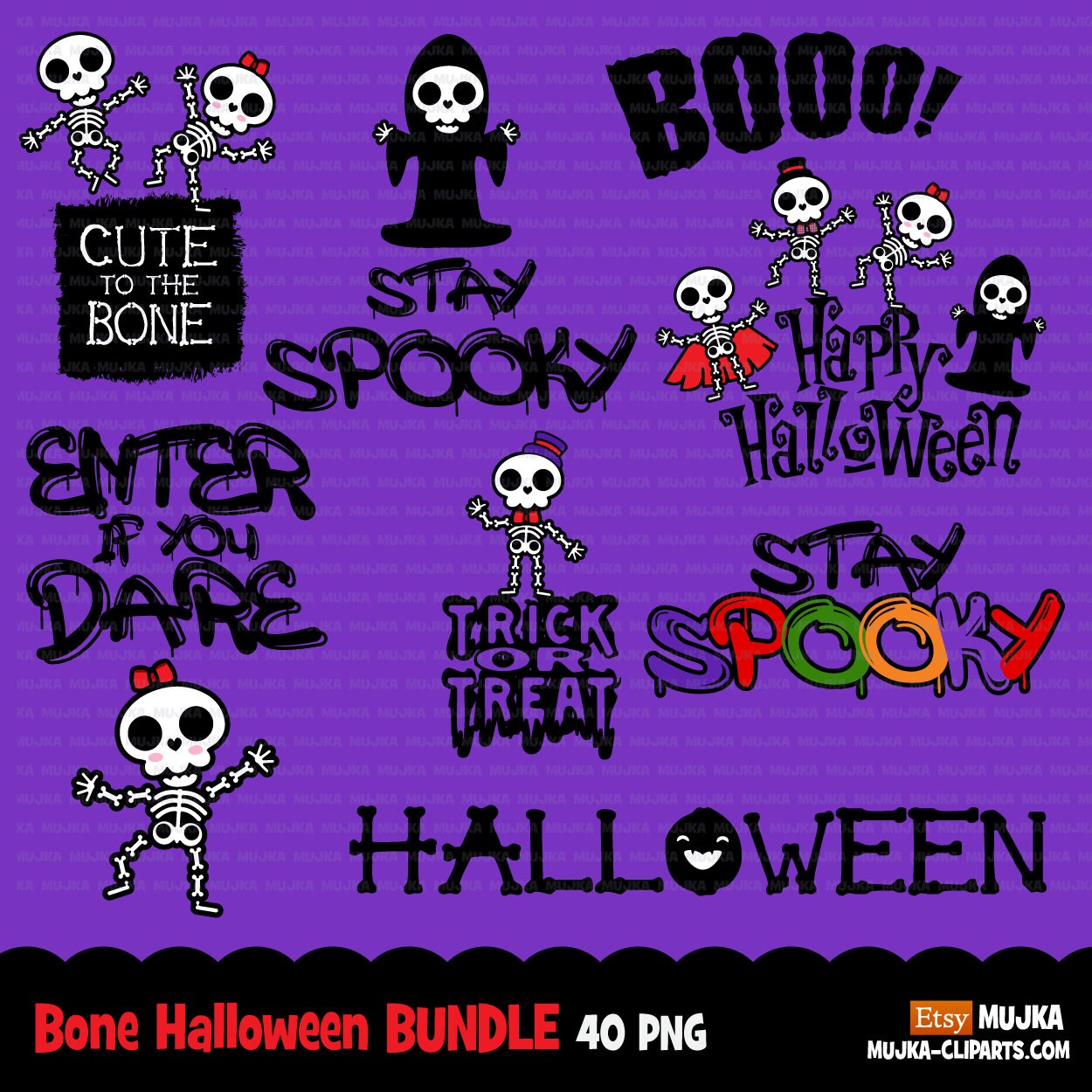 Skeleton Png Bundle, Halloween bundle, sugar skull family sublimation designs, digital download, Halloween clipart, trick or treat png, boo