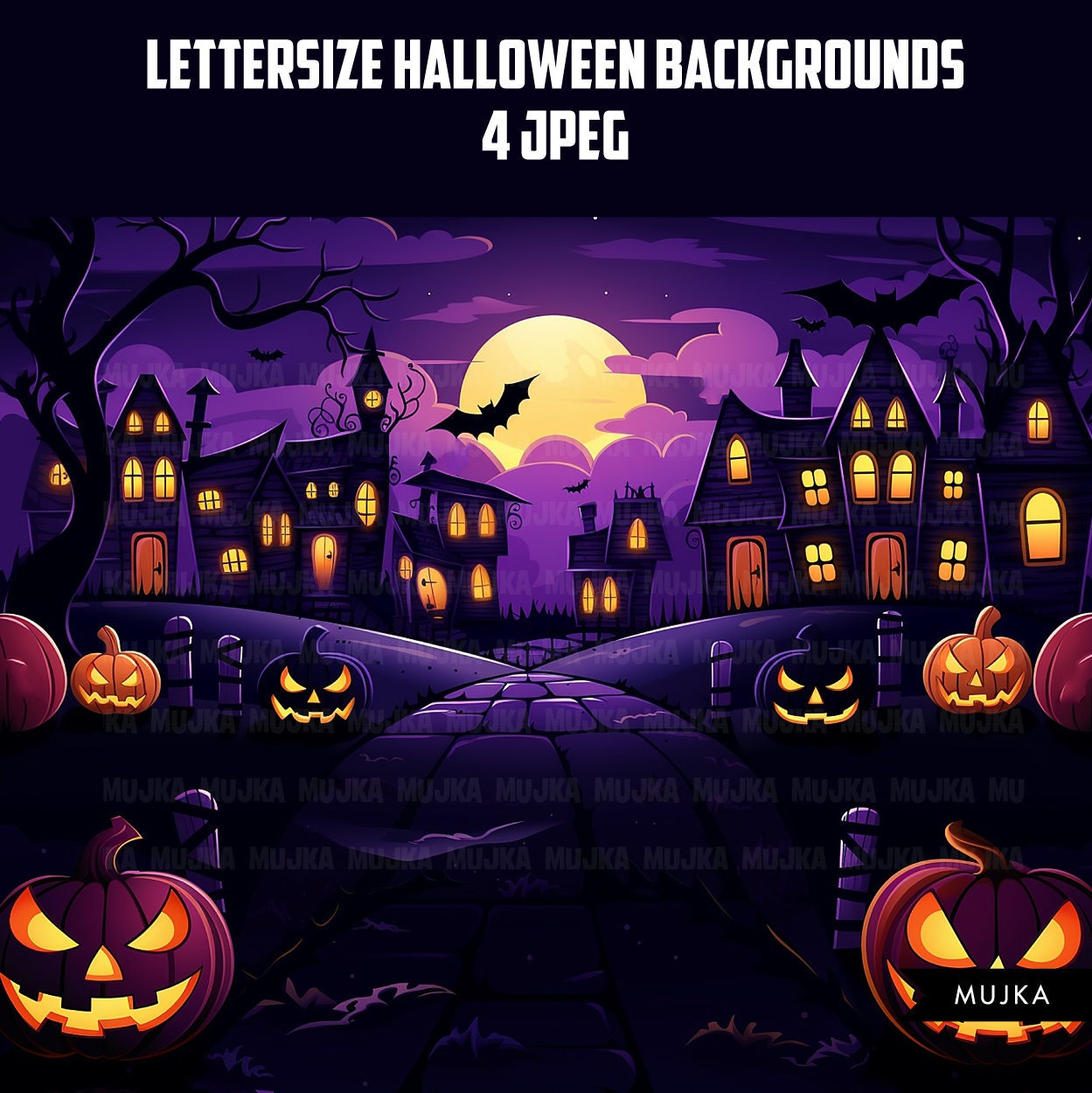 Halloween background, cemetery png, printable digital Halloween posters, haunted house, trick or treat, jacko lantern png, halloween decor