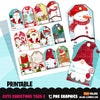 Christmas tags, printable Christmas gift tags, digital gift tags, santa digital stickers, traditional Christmas stickers, christmas tags png