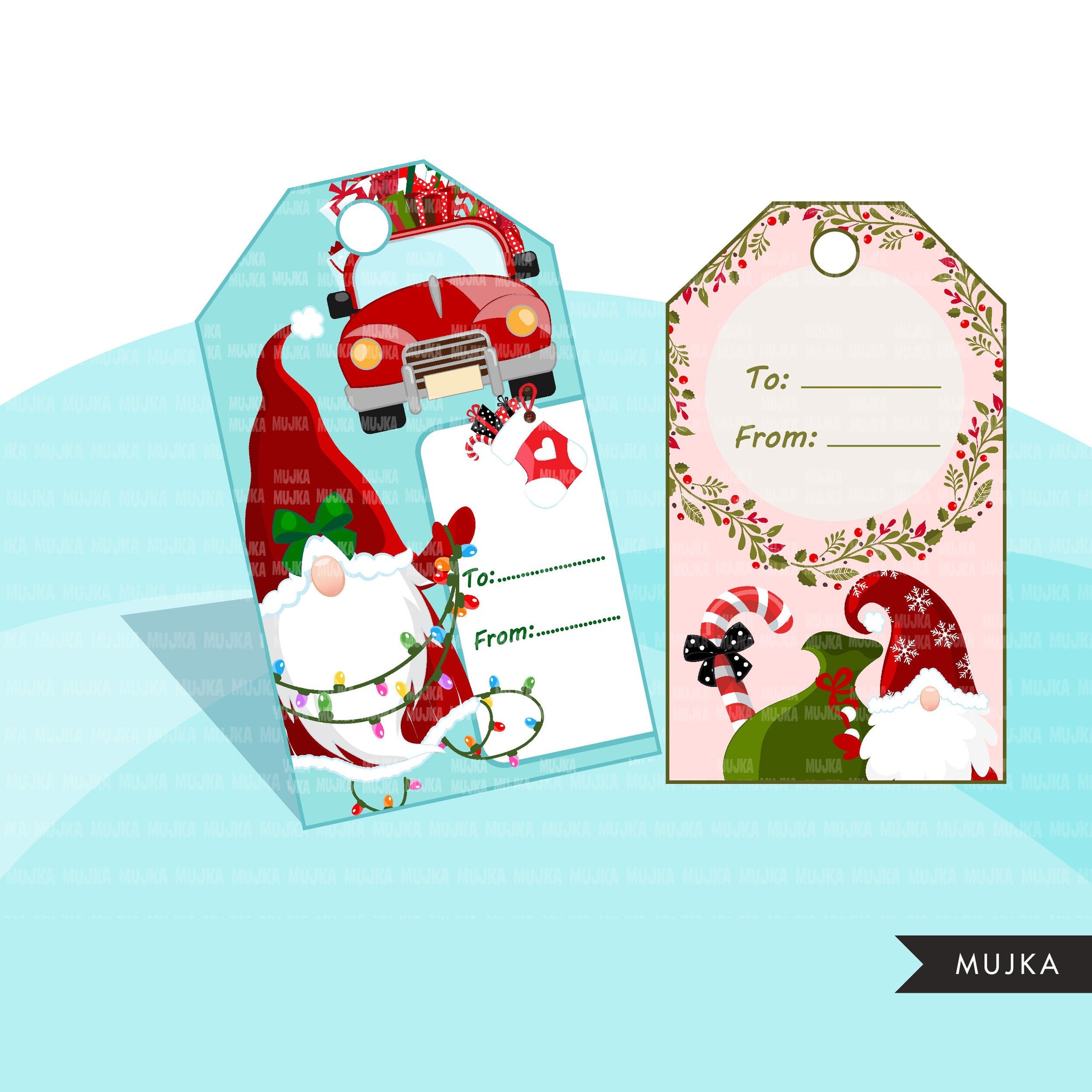 Christmas tags, printable Christmas gift tags, digital gift tags, santa digital stickers, traditional Christmas stickers, christmas tags png