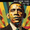 Black History PNG, Barack Obama poster, Black History Cards, printable Black History Art, Black History wall art, sublimation design
