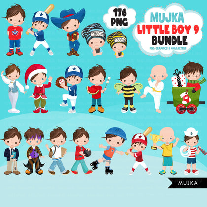 Cute boy png Bundle, Brunette boy magic, Cute boy art, little boy digital stickers, cute boy bundle, planner stickers, birthday boy