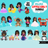 Black girl png Bundle, Latina girl png, Mexican girl art, digital stickers, cute black girl bundle, planner stickers, East Indian girl png
